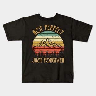 Vintage Christian Not Perfect Just Forgiven Kids T-Shirt